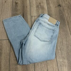 Bershka Light Blue Men's Straight Jeans